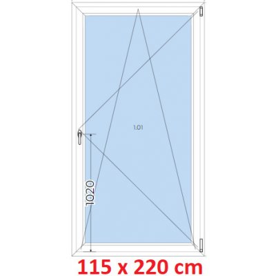 Soft Plastové okno 115x220 cm, otváravé a sklopné