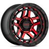 KMC KM540 hliníkové disky 8,5x17 6x139,7 ET18 GLOSS BLACK MACHINED WITH RED TINT