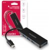 AXAGON HUE-G1C, 4x USB 3.2 Gen 1 SLIM hub, pevný 14 cm kábel Type-C
