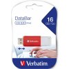 Verbatim USB flash disk, USB 2.0, 16GB, DataBar, červený, 49453, pre archiváciu dát