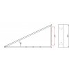 SAPRO FVE FVE SAP25H konštrukcia na rovnú strechu 25st. pre FV panel š.113mm , horizontálne