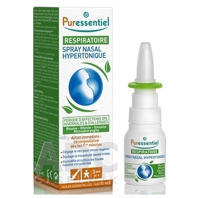 PURESSENTIEL Nosný sprej hypertonický, s esenciálnymi olejmi 1x15 ml