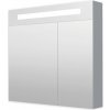 Zrkadlová skriňa 80 cm s LED osvetlením, 2 dvere, zásuvka+vypínač, IP44 GALZS80LED