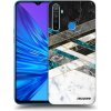 Picasee silikónový prehľadný obal pre Realme 5 - Black & White geometry