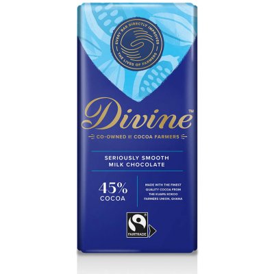 Mliečna čokoláda s 45% kakaa Divine, 90 g