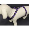 Palkar klasický postroj pre psov 52 cm - 90 cm veľ. 4 čierno-fialová s labkami (Palkar klasický postroj pre psov 52 cm - 90 cm veľ. 4 čierno-fialová s labkami)