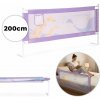 ECOTOYS Bezpečnostná zábrana na posteľ 200 cm, fialová ECOTOYS