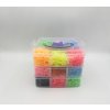 Sada gumičiek na výrobu náramkov Loom Band, 3000 ks v boxe