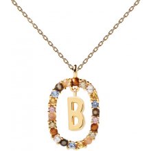 PDPAOLA Krásny pozlátený náhrdelník písmeno "B" letters CO01-261-U
