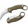 LionSteel LE1 A GS L.E.One Green vreckový nôž - karambit 8,2 cm, Stonewash, zelená, hliník