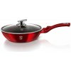 Panvica wok s pokrievkou 28 cm Berlingerhaus Metallic Line Burgundy BH-1265N