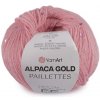 Pletacia priadza Alpaca Gold s flitrami 50 g - 1 ks 3 (9306) ružová sv.