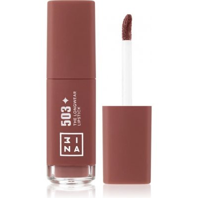 3INA The Longwear Lipstick dlhotrvajúci tekutý rúž 503 Nude metallic 6 ml