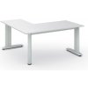 Rohový kancelársky písací stôl PRIMO FLEXIBLE, 160x160 cm, biela