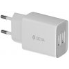 Devia sieťová nabíjačka Smart 2x USB 2,4A biela