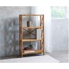 Furniria Dizajnový regál Walworth 124 cm prírodný dub