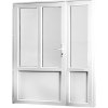 Skladove-Okna.sk PREMIUM Vedľajšie vchodové dvere dvojkrídlové ľavé, 1580 x 2080 mm, biela/zlatý dub