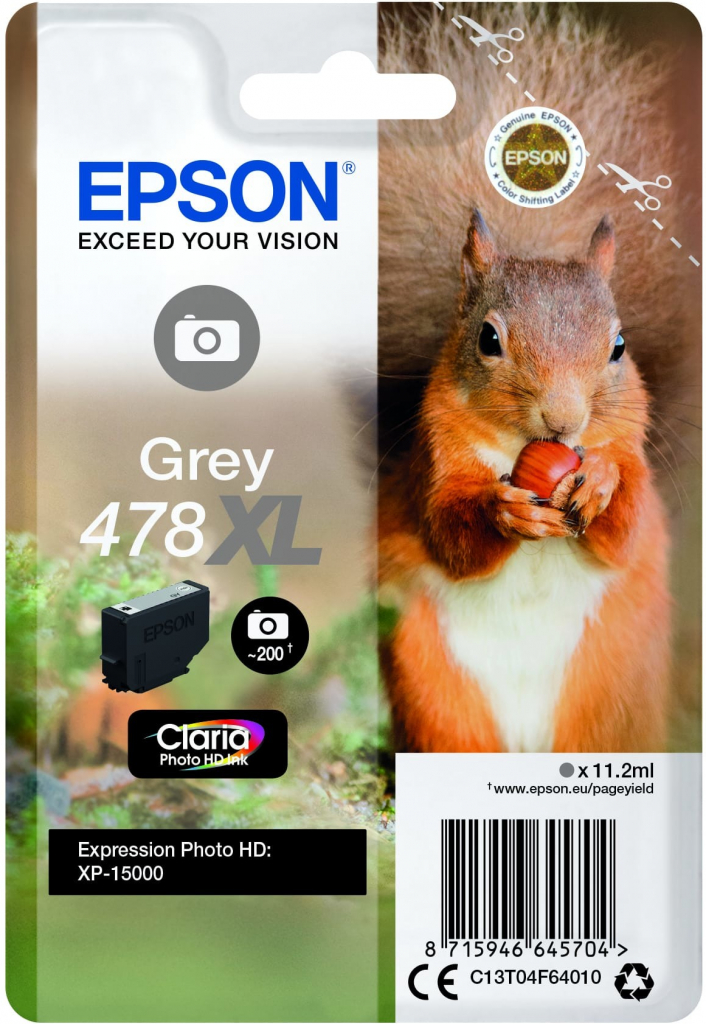 Epson 478XL Grey - originálny