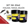 SET NA 20m2 - (45kg) 2x Tekutá dlažba ALF BL100 20 kg bordová, Adhézny mostík ALF PR50 5kg, štetec, hladidlo (SET NA 20m2 - 45kg DOPRAVA ZDARMA!)
