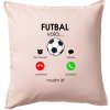 Futbal volá - Vankúš 50x50 - 50x50 - Iba poťah ( Svetloružová )