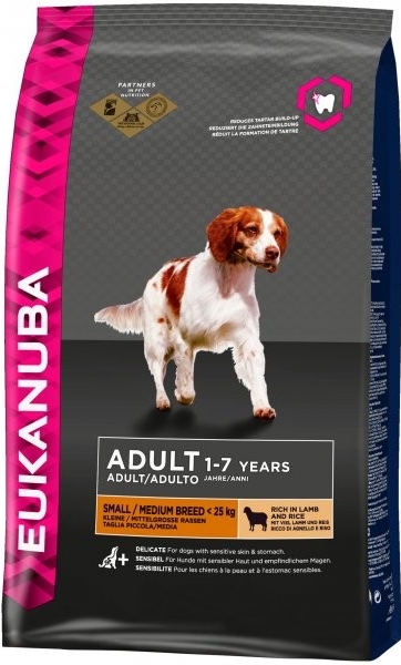 Eukanuba Adult Small & Medium Breeds Lamb & Rice 12 kg