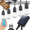 SOLÁRNA ZÁHRADNÁ GIRLANDA SVETELNÁ REŤAZ SOLÁRNE LAMPY 20M 20 LED ŽIAROVKY DIAĽKOVÝ OVLÁDAČ