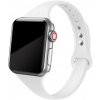 eses Slim silikónový remienok pre Apple Watch 42 mm/44 mm/45 mm/46 mm/49 mm Farba: biela
