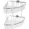 tesa Dvojposchodový rohový košík do sprchy Baath, chróm, 275 x 203 x 205 mm