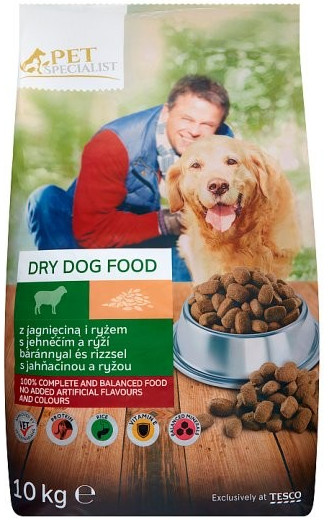 Tesco Pet Specialist Kompletné krmivo pre dospelé psy s jahňacinou a ryžou  10 kg od 8,99 € - Heureka.sk