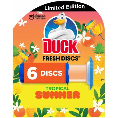 Duck Fresh Discs Tropical Summer Toaletný gél pre hygienickú čistotu a sviežosť vašej toalety 36 ml