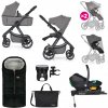 PETITEMARS PETITE&MARS Kočík kombinovaný ICON 2v1 Dove Grey XXL RWS + Core Pro i-Size Black Grey + Báza