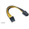 AKASA kabel redukce napájení z 6pin PCIe na 8pin ATX 12V, 15cm AK-CB051