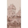 Dimex fototapeta Karlštejn Sépiová mal'ba S-307 | 110 x 220 cm (Vliesová fototapeta | lepidlo zdarma)