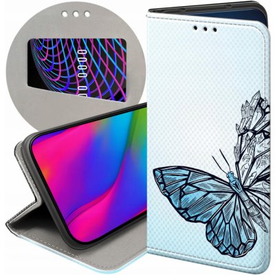 Flipové puzdro Hello Case pre Huawei MAGIC 5 LITE / HONOR X40 / X9A PUZDRO S POTLAČOU KABURA modré zvieratá motýle