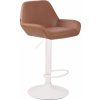 Design-Shop Braga biela / koženka Svetlo hnedá