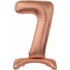 Balón fóliový číslica ružovo zlatárose gold na podstavci 74 cm 7 5902973143423