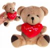 Hnedý medvedík pre dievča, dieťa, so srdcom I love you, plyšová hračka, darček