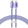 Baseus CAJY000205 Crystal Shine Series Datový Kabel USB-C - Lightning 20W 1, 2m Purple 6932172602765