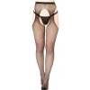 Daring Intimates Fishnet Suspender Tights Black