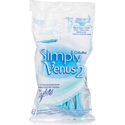 Gillette Venus2 Simply 8 ks (Gill. Venus II 4+4ks jednor.žiletky)