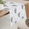 Biante Dekoračný behúň na stôl Rongo RGP-508 Vetvičky levandúľ Provence na bielom 20x120 cm
