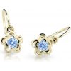 Cutie Jewellery zlaté detské náušnice C2204-10-X-1 fialová