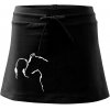 Kôň a ja silueta - Športová sukne - two in one - XS ( Čierna )