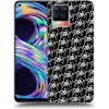 Picasee silikónový čierny obal pre Realme 8 4G - Separ - White On Black 2