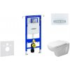 Geberit Duofix - Modul na závesné WC s tlačidlom Sigma50, alpská biela + Duravit D-Code - WC a doska, Rimless, SoftClose 111.355.00.5 NH8