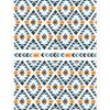 Fototapeta - PL1171 - Oranžovo-modrý indiánsky vzor Vlies 110gr - 175cm x 250cm