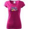 Kvetinové číslo kreslené - 50 - Dámske tričko Pure - XL ( Fuchsiová )