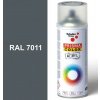 Sprej sivý lesklý 400ml, odtieň RAL 7011 farba oceľovo sivá lesklá, Schuller Ehklar, farby v spreji PRISMA COLOR 91020