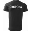 Tričko OXOPOHA - SECURITY ruské, s bielym nápisom - čierne