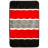 Najkoberce Kúpeľňový koberček FANO pruhy, červený / sivý 50x80 cm